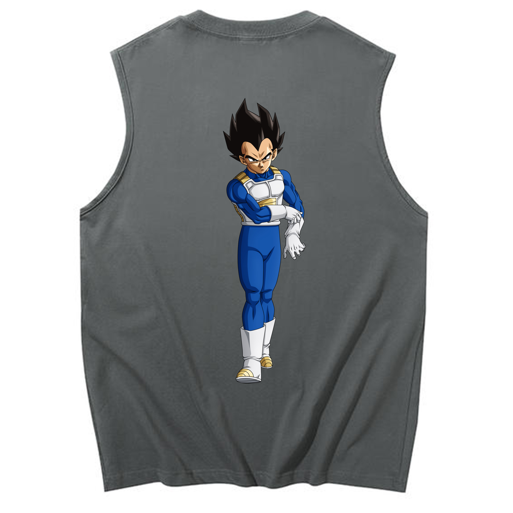 （画像用） ドラゴンボール ベジータ四世（Bejīta Yonsei）DRAGON BALL Vegeta IV コットン100％タンクトップ（背面プリント）